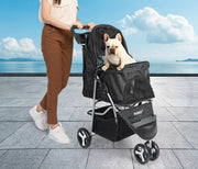 Pawz Pet Stroller Dog Cat Cage Carrier Travel Pushchair Foldable Pram 3 Wheels
