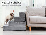Pawz Pet Ramp Memory Foam Dog Steps Stairs Portable Cat Foldable Ladder For Bed