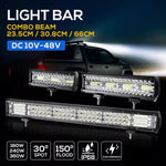 12V LED Light Bar 12/26 Inch Driving Lamp Flood Spot Work Strip Lights Car Truck