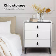 Levede Bedside Drawers Side Table Wireless Charging LED Light Bluetooth Speaker
