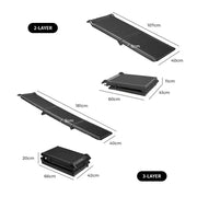 Pawz Pet Ramp Dog Steps Stairs Ladder Travel Foldable Portable Non-slip Black