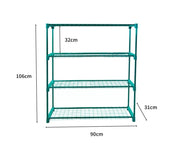 Levede 2x 4 Tier Plant Stand Shelves Garden Steel Storage Shelf Steel Frame
