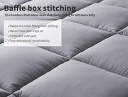 Dreamz Mattress Protector Topper Bamboo Charcoal Pillowtop Mat Pad Cover King