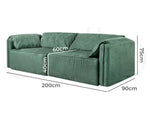 NEW Sofa Floor Couch 3-Seater Leathaire Italian Casablanca Living Room Lounge