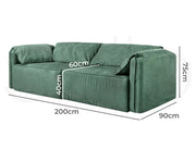 NEW Sofa Floor Couch 3-Seater Leathaire Italian Casablanca Living Room Lounge