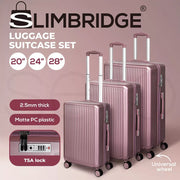 Slimbridge Luggage Suitcase Trolley Set Travel TSA 3pc 20