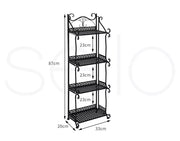 Levede Plant Stand 4 Tiers Outdoor Indoor Metal Flower Pots Rack Garden Shelf