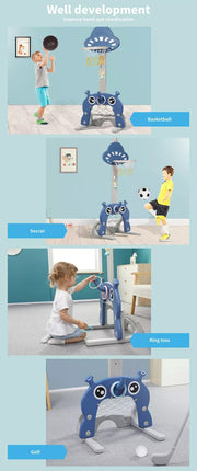 Bopeep Kids Basketball Hoop Set Stand Sports Gift Toys 5-in-1 Adjustable Height