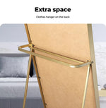 Yezi Full Length Wall Mirror 1.7m Floor Free Standing Makeup Mirrors Gold Frame