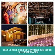 Christmas LED String Fairy Lights Net Mesh Outdor Decor Xmas Wedding Home Party