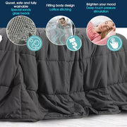 Dreamz Weighted Blanket Heavy Gravity Adults Sleeping Deep Relax 9KG Grey
