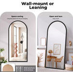Yezi Full Length Mirrors Modern Floor Dressing Free Standing Black Framed 1.8M