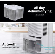Spector 2L Portable Dehumidifier Air Purifier Dual-core 65W Efficient Dryer