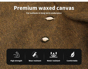 Waxed Canvas Tool Apron Adjustable Workshop Chef Waterproof Woodworking