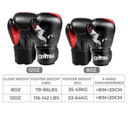 Centra Boxing Gloves MMA Training Fight Punch Bag Sparring Kickboxing 8OZ 12OZ