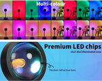Emitto Rainbow Sunset Projection Lamp LED Modern Romantic USB Night Light Decor