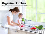 Toque Stainless Steel Dish Drying Rack Over Sink Kitchen  Foldable RollUp