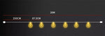 Emitto 20M Festoon String Lights Kits Christmas Wedding Party Indoor/Outdoor