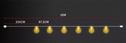 Emitto 20M Festoon String Lights Kits Christmas Wedding Party Indoor/Outdoor