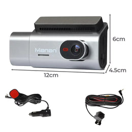 Maman 4K Dash Camera Front Rear Inside 3 Len Car Truck Reversing Wifi GPS 128G