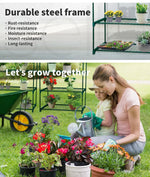 Levede 2x 4 Tier Plant Stand Shelves Garden Steel Storage Shelf Steel Frame