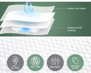 Dreamz Cooling Mattress Protector Fitted Sheet Cover Waterproof Queen King