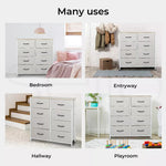 Levede Storage Cabinet Tower Chest of Drawers Dresser Tallboy 8 Drawer Beige