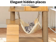 Pawz Cat Tree Scratching Post Scratcher Cats Tower Wood Condo Toys House 132cm