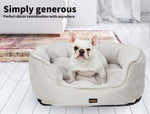 Pawz Pet Bed Set Calming Warm Soft Blanket Cushion Sleeping Kennel Grey Large
