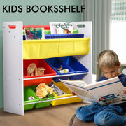 Kids Toy Box Organiser Bookshelf 3 Tier Display Shelf Storage Rack Drawer