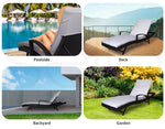 2PCS Levede Outdoor Sun Lounger Furniture Wicker Lounge Garden Patio Bed Cushion