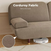 Levede Convertible Sofa Bed Lounge Couch Charging Station 3-Seater Side Table