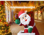 Santaco Inflatable Christmas Decor Santa Chimney 1.2M LED Lights Xmas Party