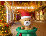 Santaco Inflatable Christmas Decorations Bubbly Bear 1.5M LED Lights Xmas Party