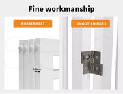 Pawz 4 Panels Wooden Pet Gate Retractable Dog Fence Safety Barrier Security Door