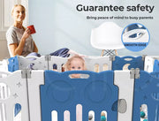 Bopeep Kids Baby Playpen Dog Foldable Large Safety Gate Toddler Fence 18 Panels