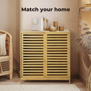 Levede Bamboo Shoe Storage Cabinet Shoes Rack Organizer 4Tier Cupboard Sideboard