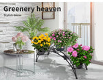 2X Plant Stand Outdoor Indoor Metal Black Flower Pot Shelf Garden Corner Shelves