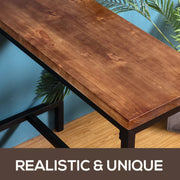 Levede High Bar Table Vintage Industrial Solid Wood Kitchen Cafe Desk 120X50CM