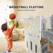 Bopeep 6 In 1 Slide Set Kids Toddlers Basketball Ring Hoop Activity Play Outdoor