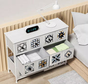 Levede 6 Chest of Drawers Storage Cabinet Tower Retro Dresser Vintage White