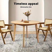 Levede Dining Table Round Rubberwood Base Kitchen Cafe Restaurant 100/120cm