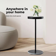 Levede Side Table Tea Coffee Desk Round Marble Base Bedside Sofa Small Minimal
