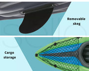 Intex Inflatable Kayak Boat K1 Sports Challenger 1 Seat Person Floating Oar Lake