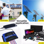 30A Solar Charge Controller 12V 24V Regulator Auto Dual USB Mppt Battery