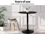Levede Bar Table Swivel Gas Lift Counter Dining Furniture Cafe Outdoor Black