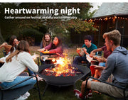 Fire Pit BBQ Grill Pits Outdoor Fireplace Camping Portable Garden Patio Heater