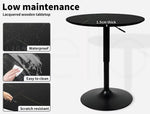 Levede Bar Table Swivel Gas Lift Counter Dining Furniture Cafe Outdoor Black