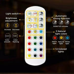 Emitto 3x RGB LED Under Cabinet Puck Lights Remote Control Kitchen Display Lamp