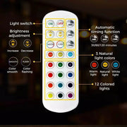 Emitto 3x RGB LED Under Cabinet Puck Lights Remote Control Kitchen Display Lamp